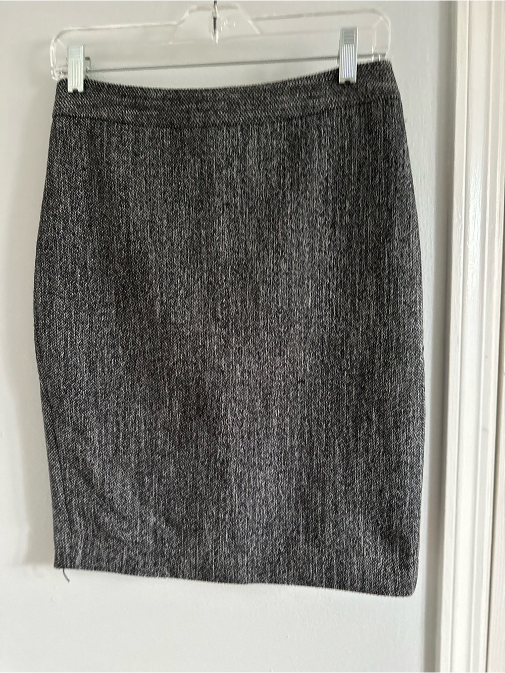 Ann Taylor Charcoal Textured Pencil Skirt